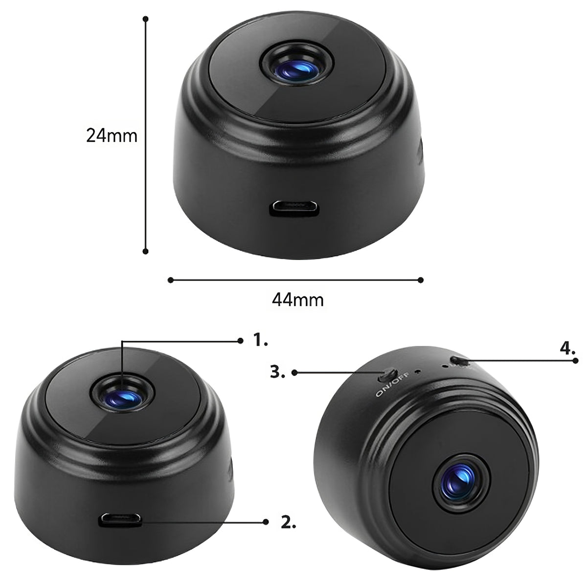 RTO Full HD Mini Spy Camera with IR Detection and Wi-Fi – image 4
