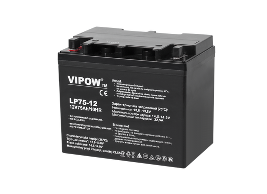 Gel batteries – VIPOW 12V 75Ah Gel Battery - Carlat