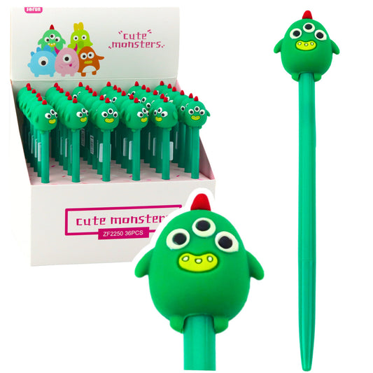 Green Creature Blue Ink Gel Pen, 17 cm, 0.5 mm - Carlat