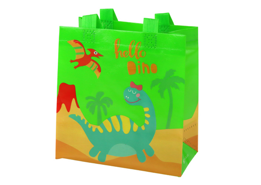 Green Dinosaur Gift Bag, 23 cm x 21.5 cm x 11 cm - Carlat