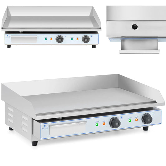 Grill electric grill plate, double smooth, 730 x 400 mm, 2 x 2200 W - Carlat