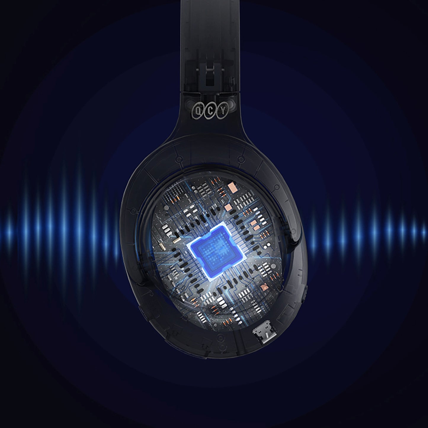 H3 ANC Bluetooth Hi-Res Audio over-ear wireless headphones - blue - Carlat