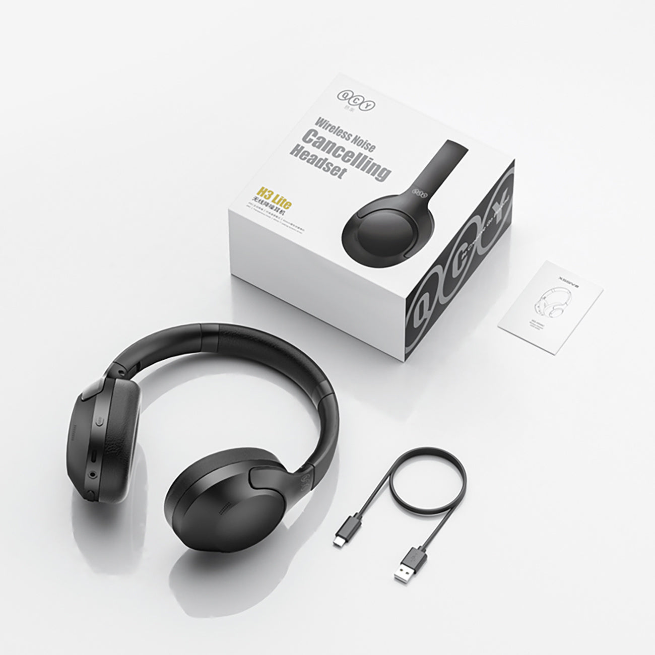 H3 Lite ANC Bluetooth wireless over-ear headphones - black - Carlat
