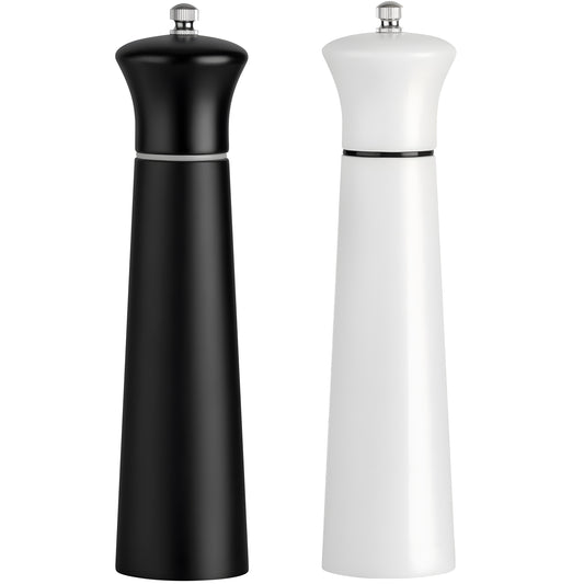 RTO Hand-Cranked Wooden Salt, Pepper, and Spice Grinder Set (2-Piece Set)