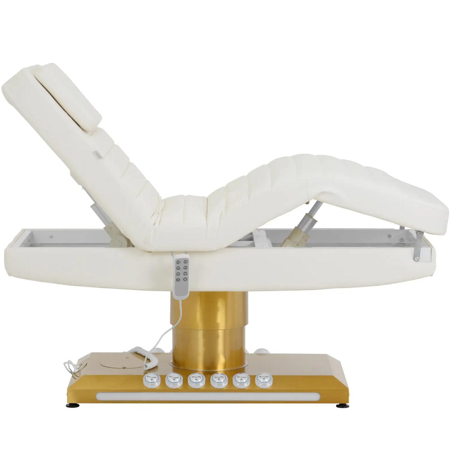 Heated SPA beauty chair with 3 motors 200 kg SAVONA - white and gold - Carlat