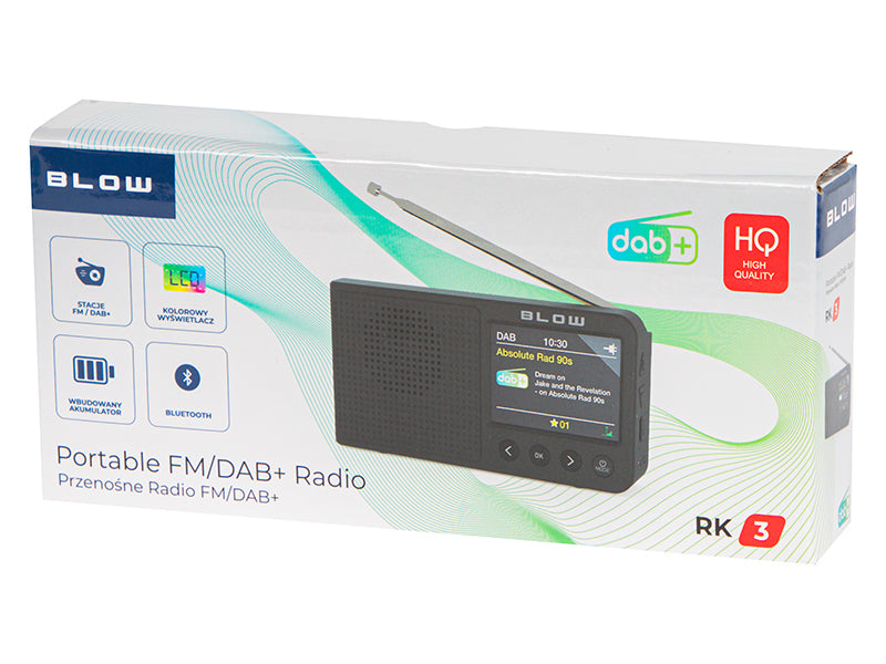Home – 77-573# Blow RK3 BT Portable Kitchen FM/DAB+ Radio, Black - Carlat