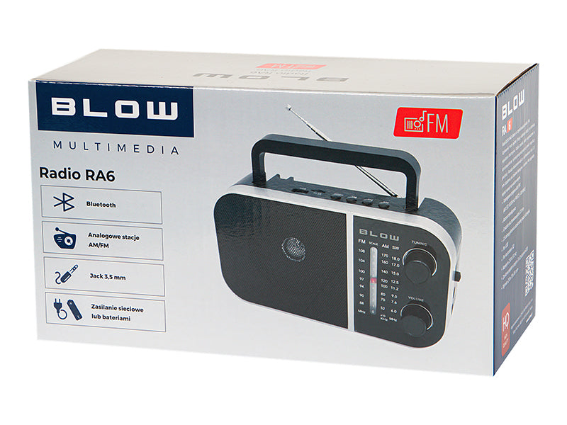Home, kitchen – 77-535# Blow RA6 Portable Analog AM/FM Bluetooth Radio - Carlat