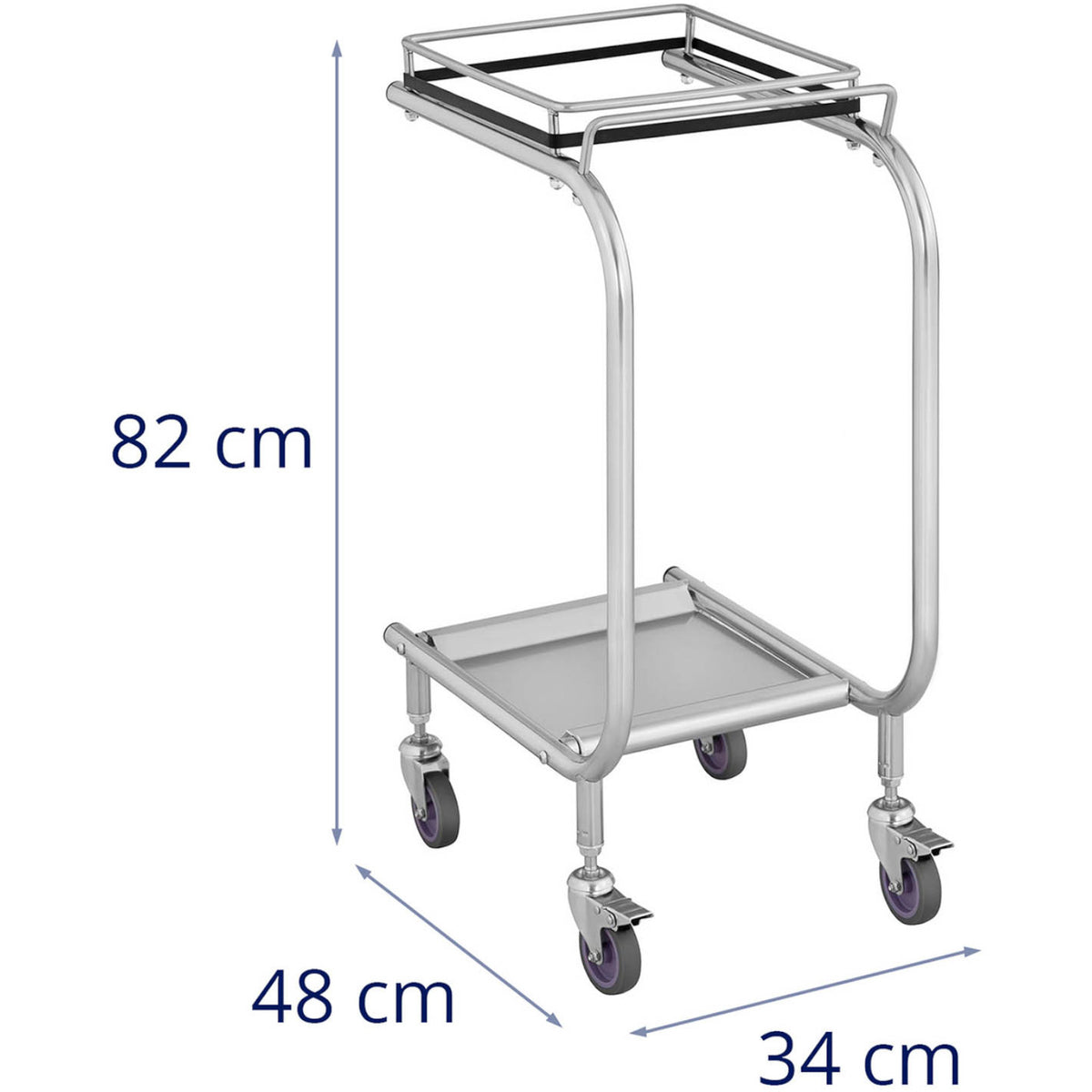 Household Cleaning Supplies – Stainless steel garbage bag stand trolley - Carlat