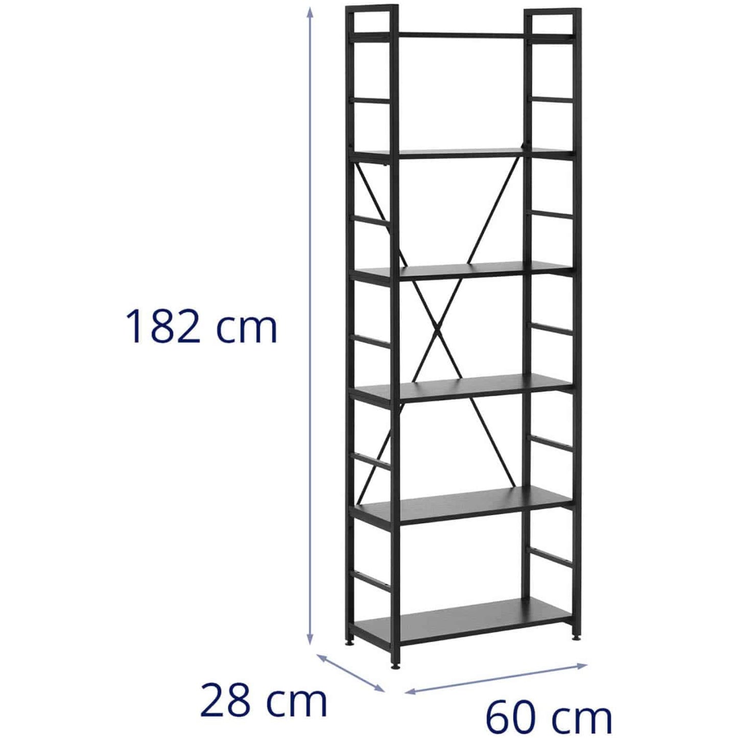 Industrial Storage – Loft bookcase with steel frame 28 x - Carlat
