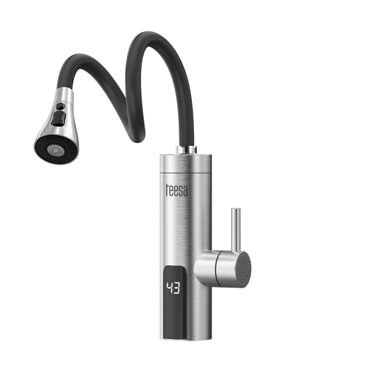 Teesa Instant-heat water heater - metal kitchen faucet with a flexible spout