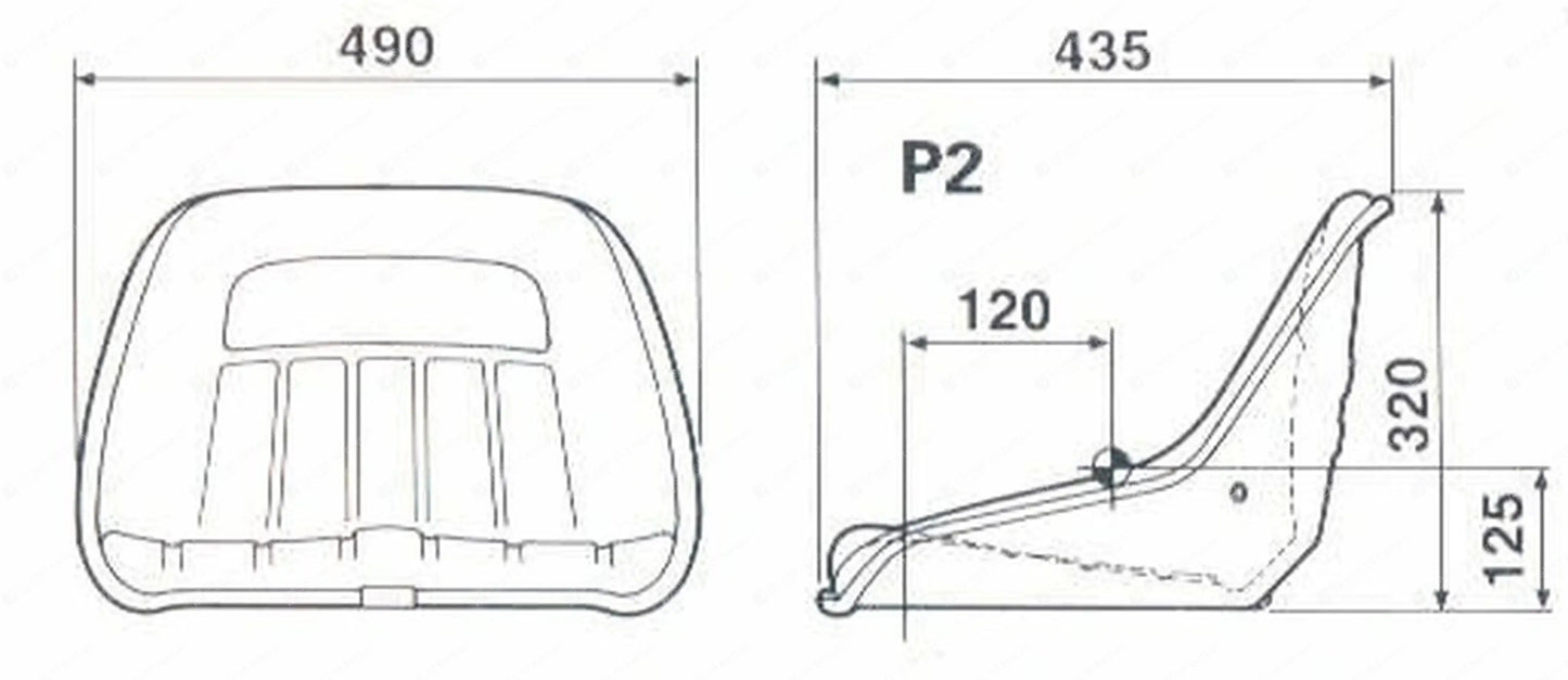 KAB Seating P2 tractor seat PVC - KAB Seating Vehicle Seat (image 2)
