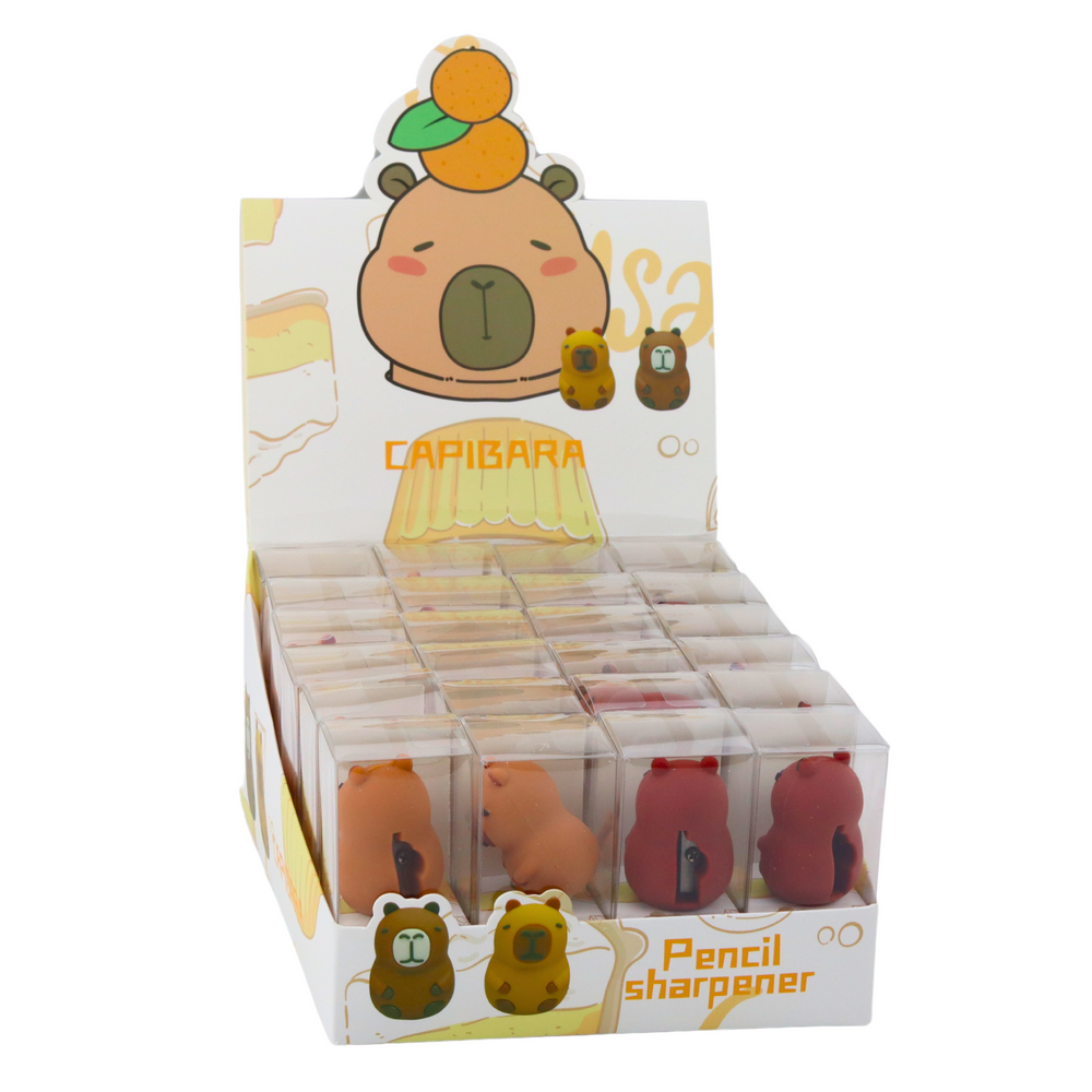 Kapibara Brown School and Office Crayon and Thin Pencil Sharpener - Carlat