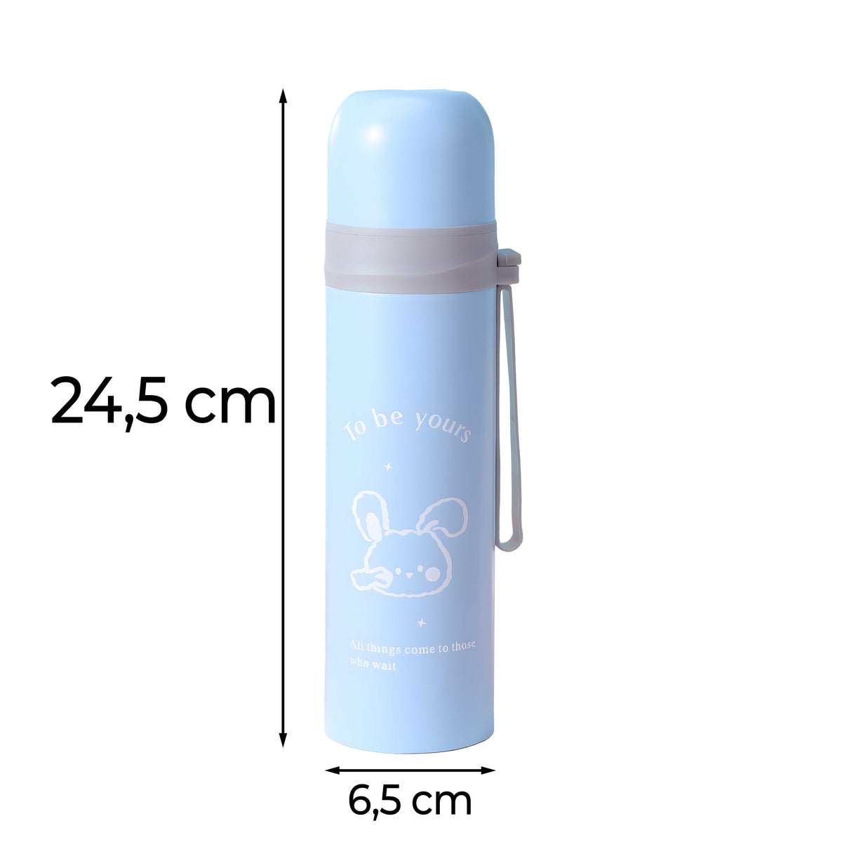 Kitchen Accessories – 500 ml Vacuum-Insulated Steel Thermos Mug + Mug - Carlat