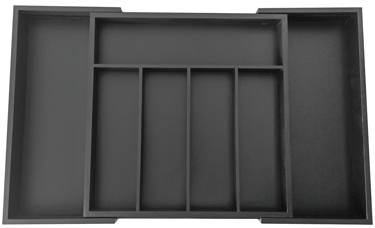 Kitchen Accessories – Bamboo drawer organizer, black, 52x31.5x5, Kinghoff - Carlat