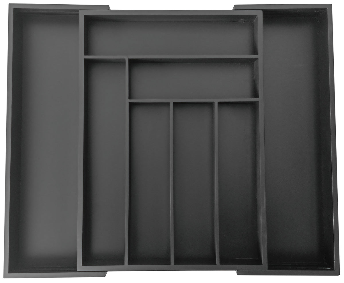 KINGHoff Kitchen Accessories – Bamboo drawer organizer, black, 52x43x5 Kinghoff