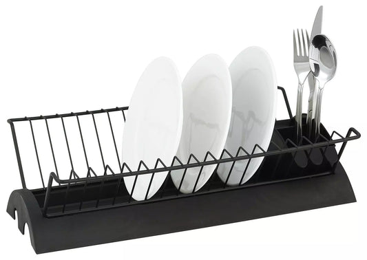 Kitchen Accessories – Dish rack, steel and plastic, black Kinghoff - Carlat