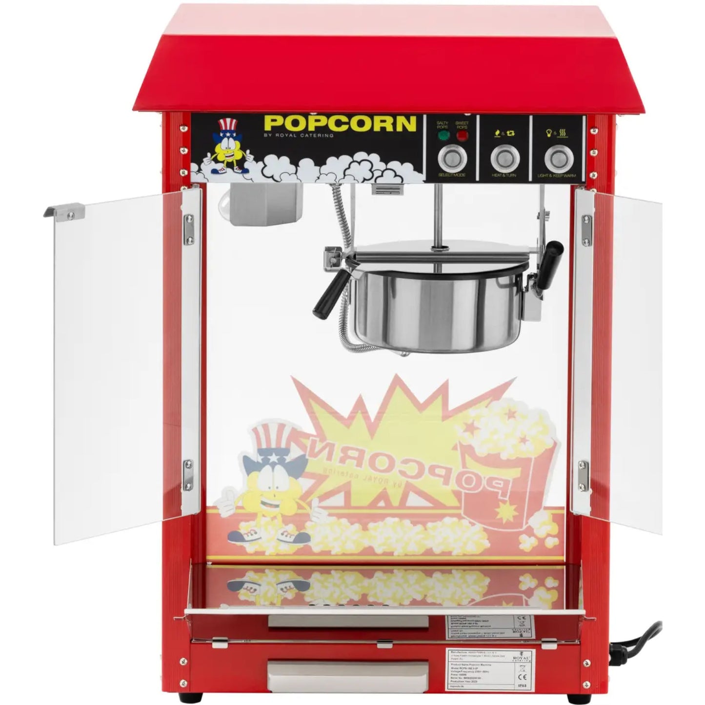 Kitchen Appliances – Retro popcorn popping machine TEFLON 1600 W - Carlat