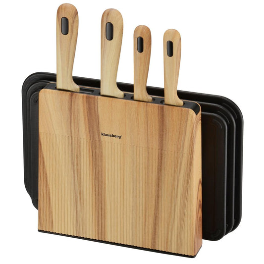 Kitchen Knife Set, 3 Cutting Boards + Stand, Klausberg KB-9037 - Carlat