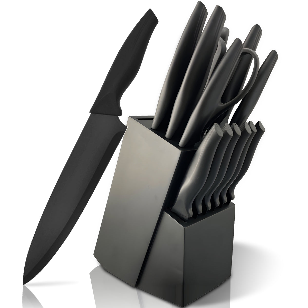 RTO Kitchen Knife Set: Chef's Knife Set, 16 Sharp Knives in a Block Stand – image 4