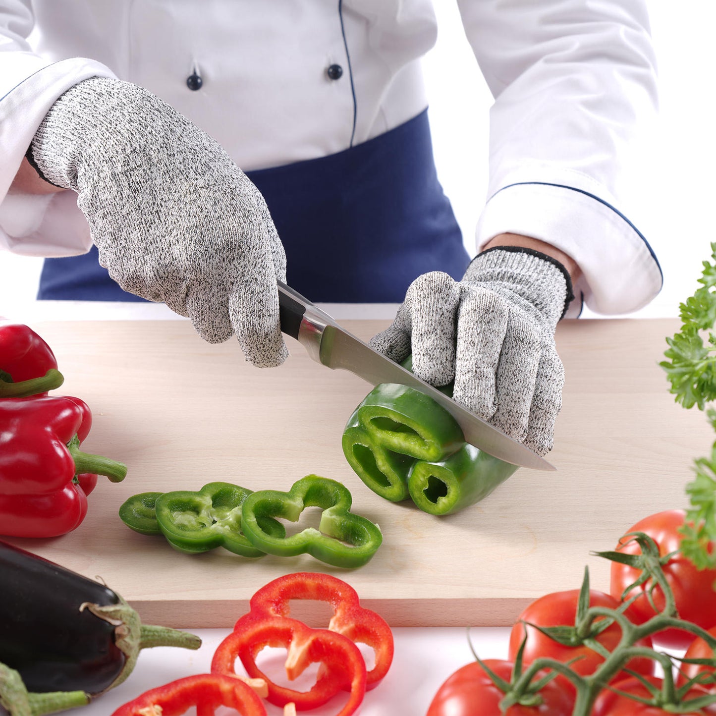 Kitchen Knives – HPPE Anti Cut Level 4 kitchen gloves - Carlat