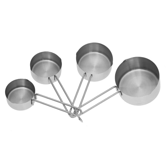 Kitchen measuring cups, stainless steel, 4-piece set: 60, 80, 125, 250 ml, Kinghoff - Carlat