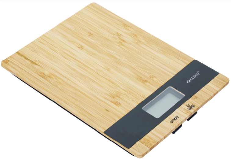 KINGHoff Kitchen scales – Kitchen Scale, Bamboo, 5 kg, Kinghoff