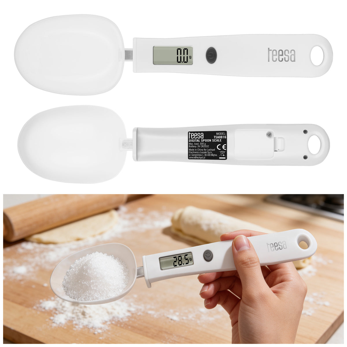 Teesa Kitchen scales – Spoon with 0.3 kg kitchen scale, LCD – image 7