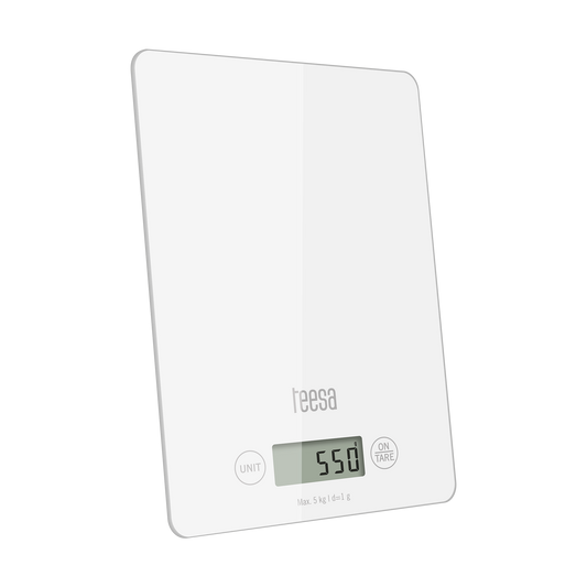 Kitchen scales – White Glass Kitchen Scale - Carlat