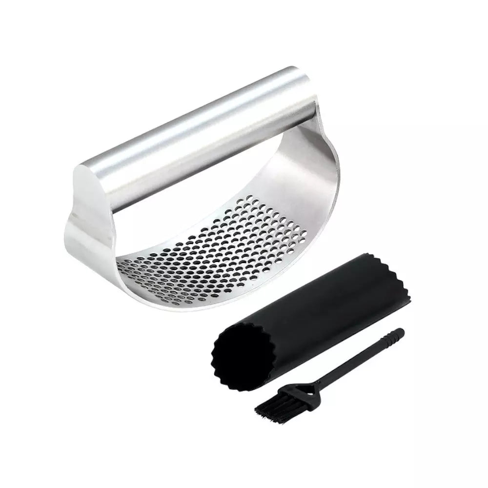 Kitchen utensils – Garlic Press, 3-Piece Set, Kinghoff Steel - Carlat