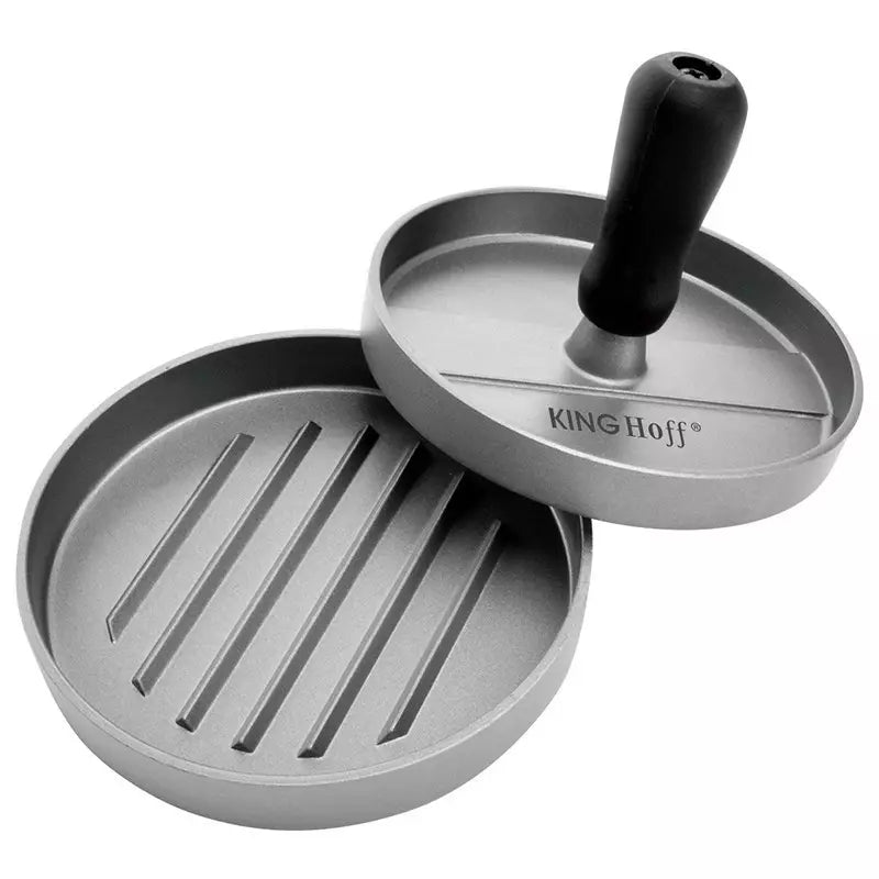 Kitchen utensils – Hamburger meat press, aluminum, 12 cm diameter, Kinghoff - Carlat