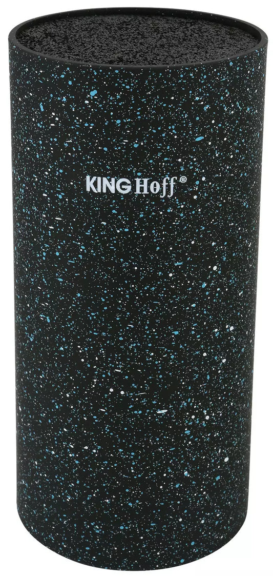Knife blocks – Knife block, 11x22 cm, black Kinghoff marble pattern - Carlat