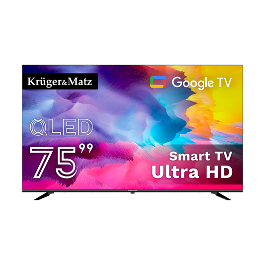 Kruger&Matz 75" QLED UHD Smart TV with DVB-T2/S2 and H.265 HEVC - Carlat