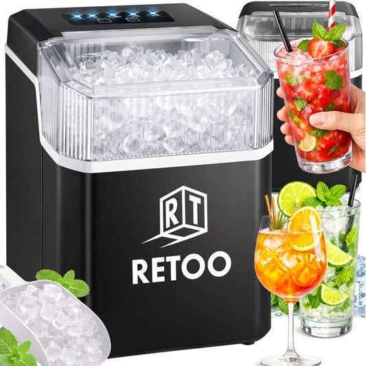 Large Silver 150W Home Ice Cube Maker - Ice Cube Machine for Beverages - OR1322 - Carlat