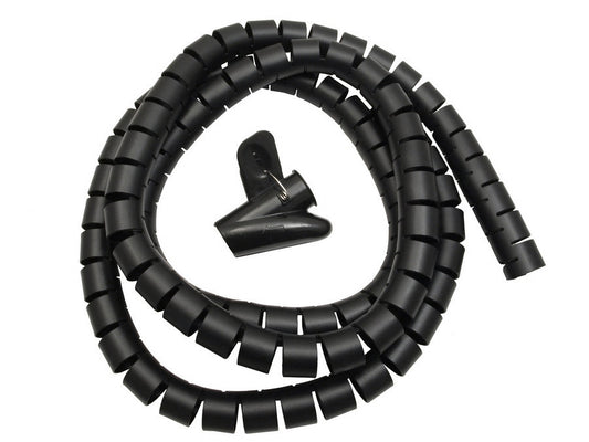 Maclean Cable Organizer/Cover, 25 mm x 2 m, Black, MCTV-676 B - Carlat