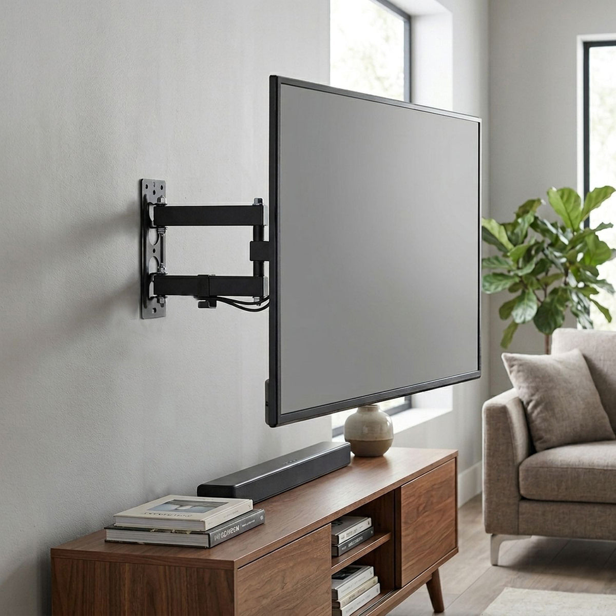 Maclean TV or Monitor Mount / Bracket, Universal, Max VESA 400x400, 26-60", 30 kg, Black, MC-761 - Carlat