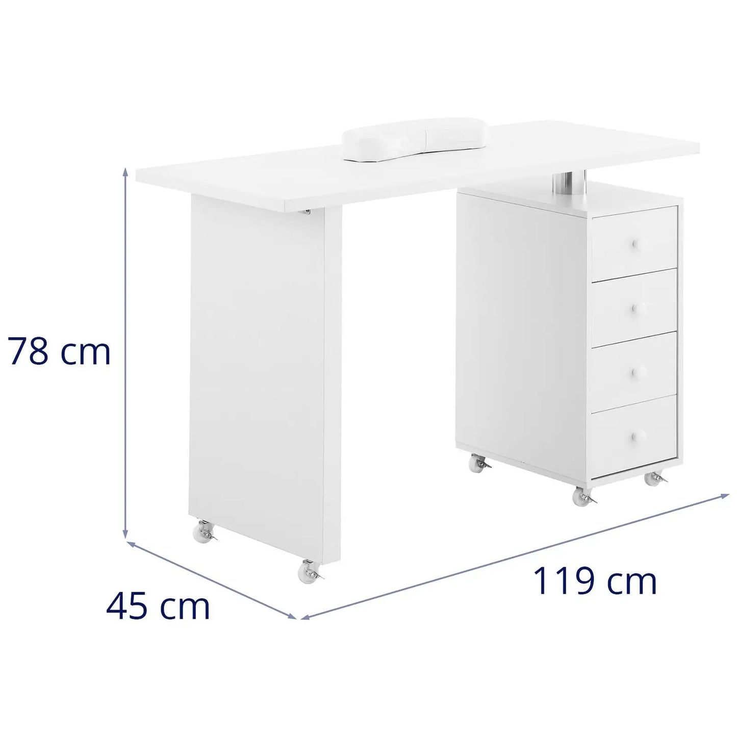 Massage Tables – Cosmetic manicure desk with palm rest 4 - Carlat