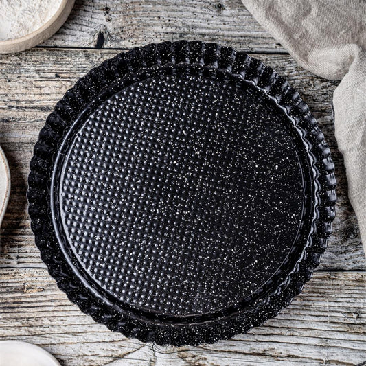 Klausberg Metal tart pan with nonstick coating, black, 28 cm diameter, Klausberg, KB-7836