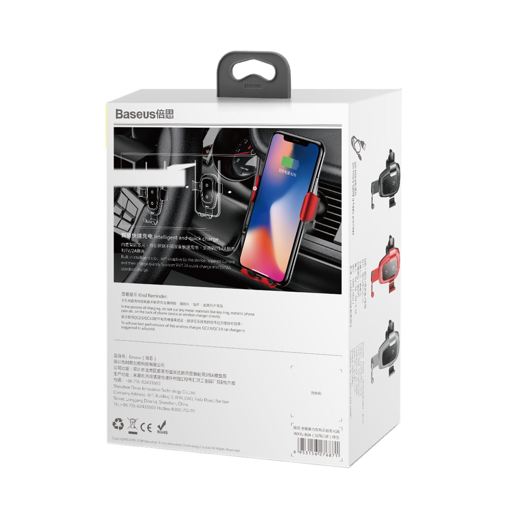 Mobile Phone Stands – Gravity car grill holder + Qi - Carlat