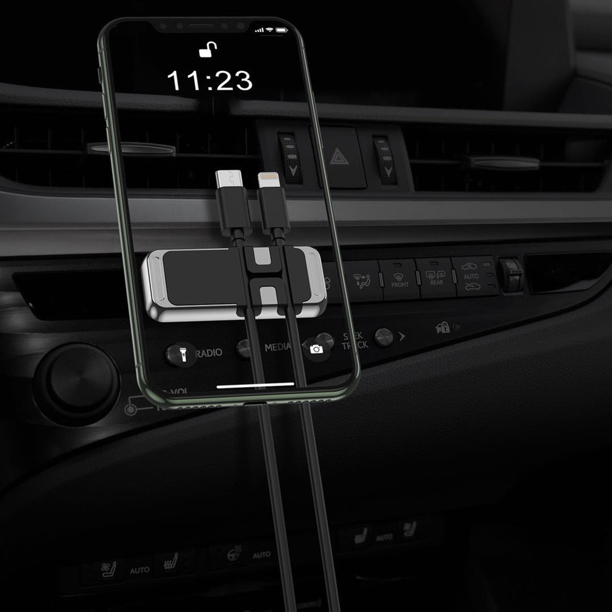 Mobile Phone Stands – Self-adhesive magnetic phone holder with cable - Carlat