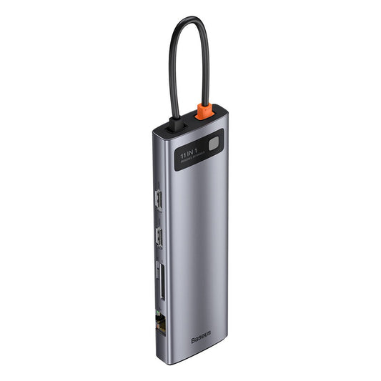 Multifunctional HUB replicator USB-C Metal Gleam 11w1 gray - Carlat