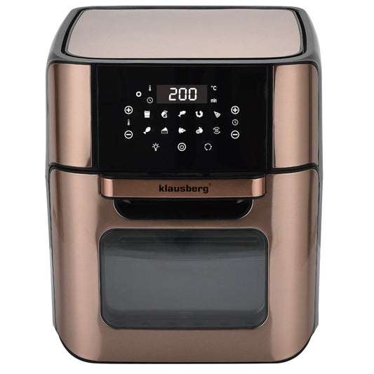 Oil-free and traditional – Oven, 12-liter oil-free air fryer, brown Klausberg - Carlat