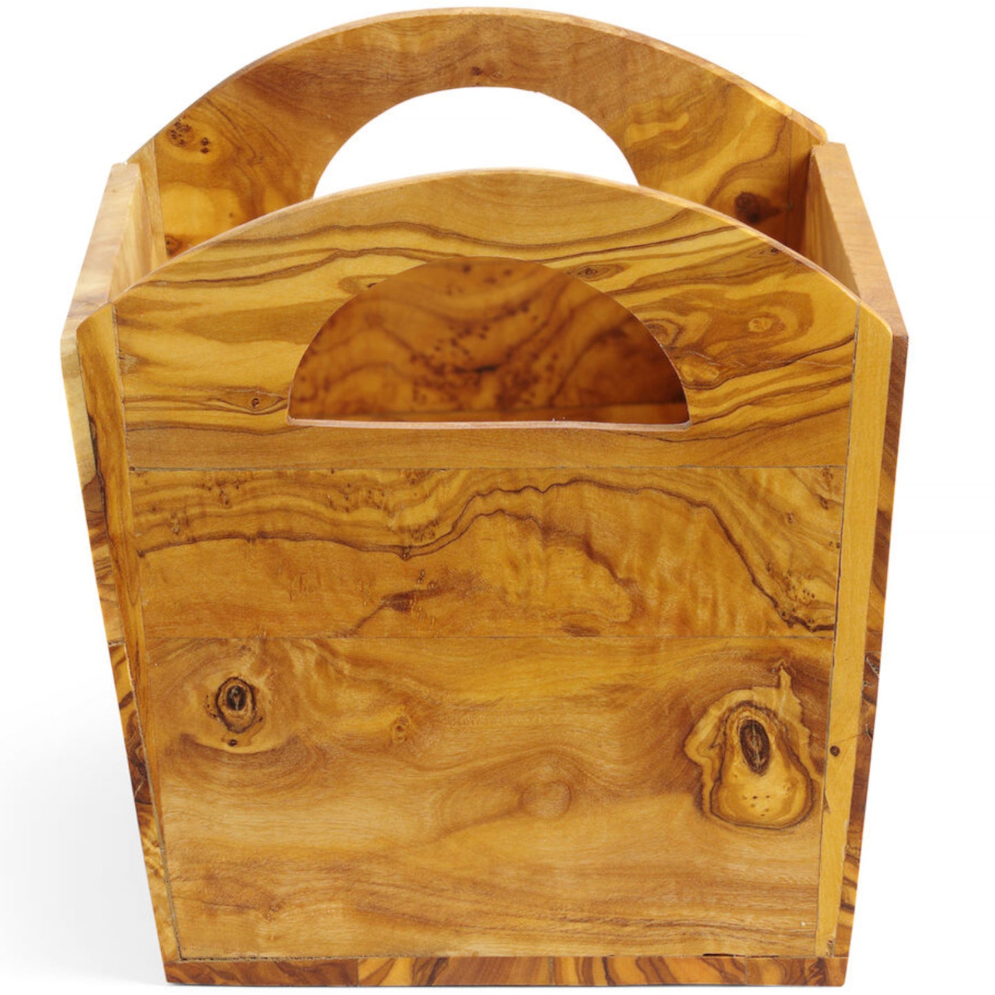 Olive wood container for serving bread cutlery - Hendi 505274 - Carlat
