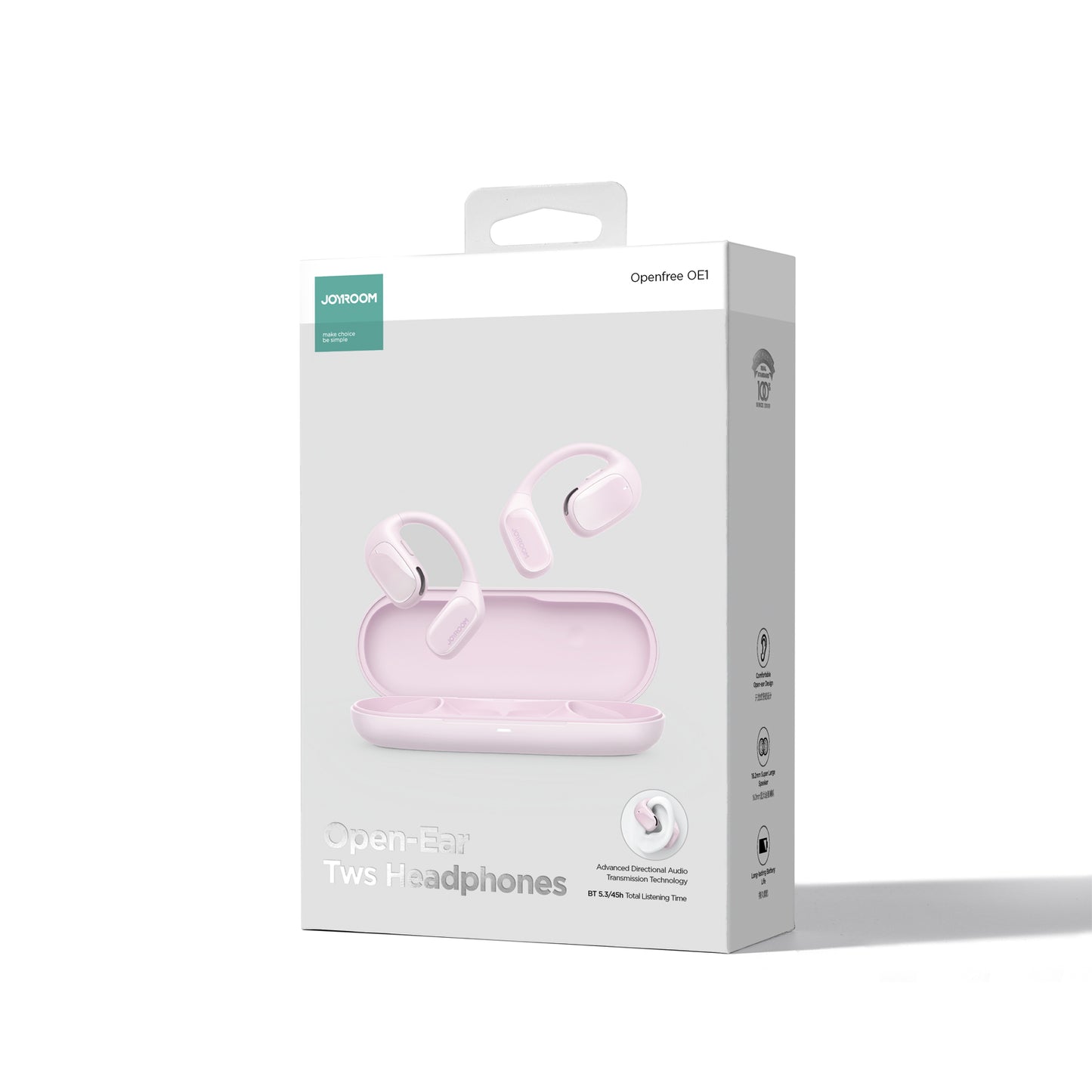 Openfree JR-OE1 wireless on-ear headphones, pink - Carlat