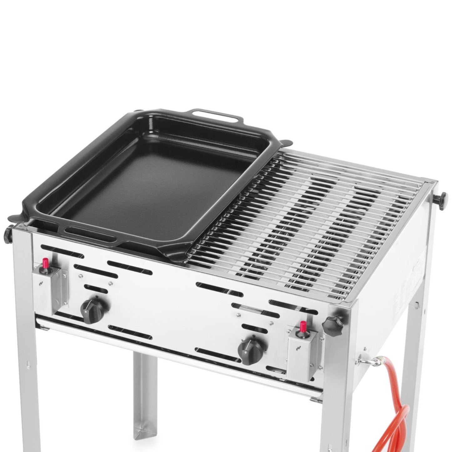 Outdoor Grill Accessories – Gas grill with divided grate and - Carlat