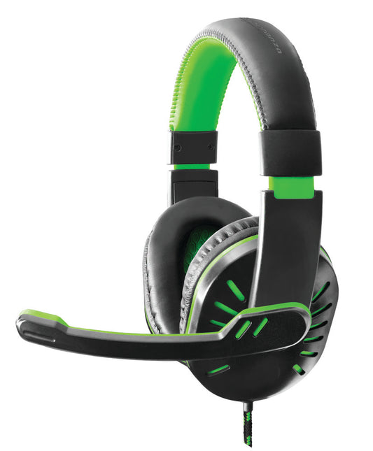 Over-ear – EGH330G Crow Gaming Headset with Microphone, Green - Carlat