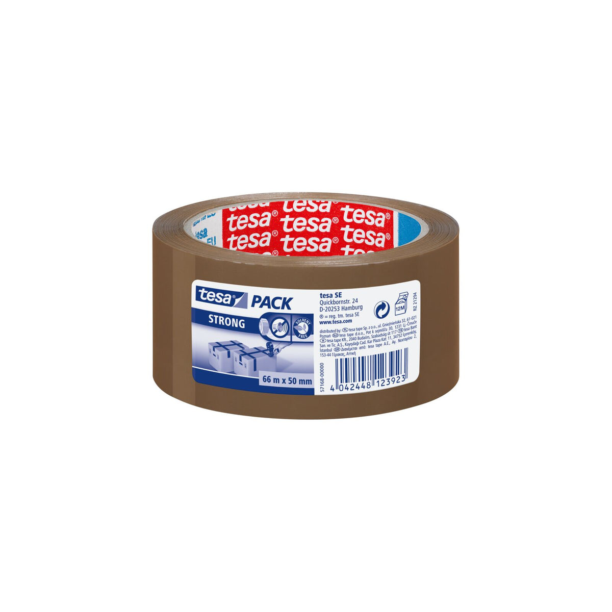 Packaging – Silent-unwinding packing tape, 66 m x 50 mm, brown - Carlat