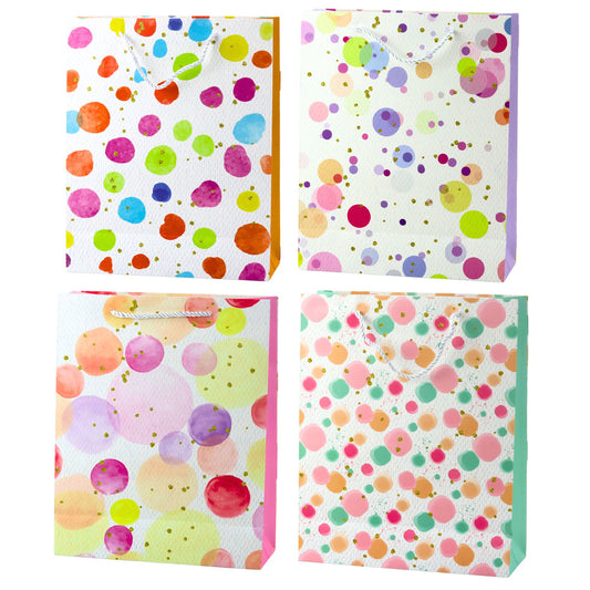 Pastel Watercolor Dots Gift Bag 32 × 26 × 10 cm - Carlat