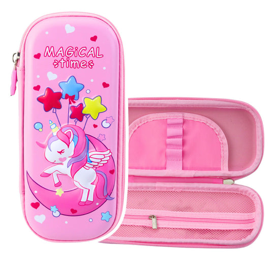 Pencil cases – 3D Pop-Up Unicorn Pencil Case, Pink, 23x10x5 cm - Carlat