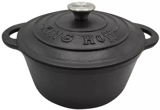 Pot with lid, cast iron, 22 cm diameter, 2.4 L, Kinghoff - Carlat