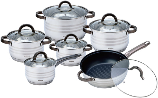 Pots and – Set of pots, diameters 16/18/20/24/16/24 cm, Klausberg steel - Carlat